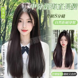 浪漫氛圍中分瀏海長直髮(黑茶色)